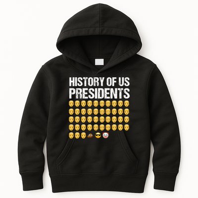History Of US Presidents, USA Presidents Emoji Fun, Funny Emojis USA Kids Hoodie