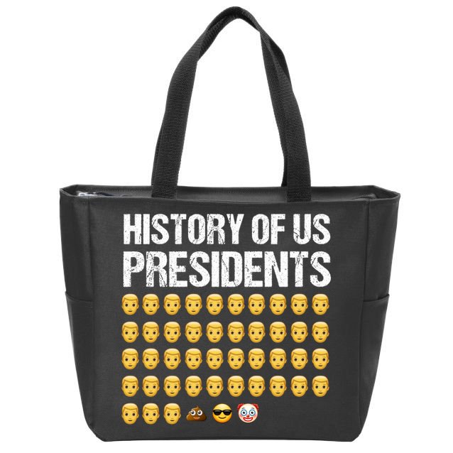 History Of US Presidents, USA Presidents Emoji Fun, Funny Emojis USA Zip Tote Bag