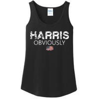 Harris Obviously Usa Flag Kamala Harris For President 2024 Ladies Essential Tank