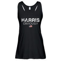 Harris Obviously Usa Flag Kamala Harris For President 2024 Ladies Essential Flowy Tank