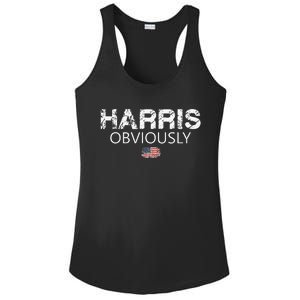 Harris Obviously Usa Flag Kamala Harris For President 2024 Ladies PosiCharge Competitor Racerback Tank