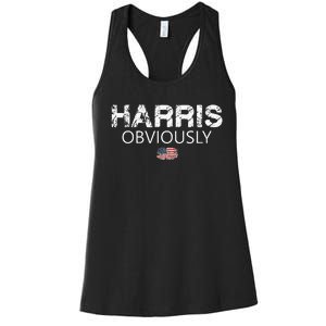 Harris Obviously Usa Flag Kamala Harris For President 2024 Women's Racerback Tank