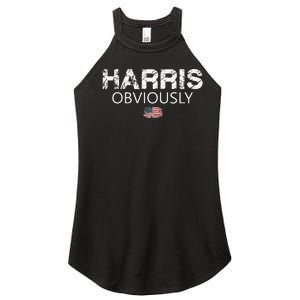 Harris Obviously Usa Flag Kamala Harris For President 2024 Women's Perfect Tri Rocker Tank