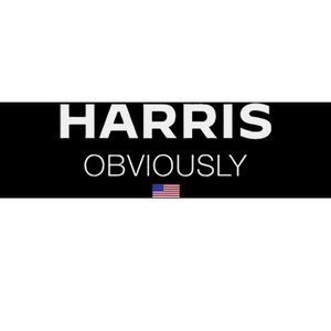 Harris Obviously Usa Flag Kamala Harris For President 2024 Bumper Sticker