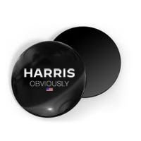 Harris Obviously Usa Flag Kamala Harris For President 2024 Magnet