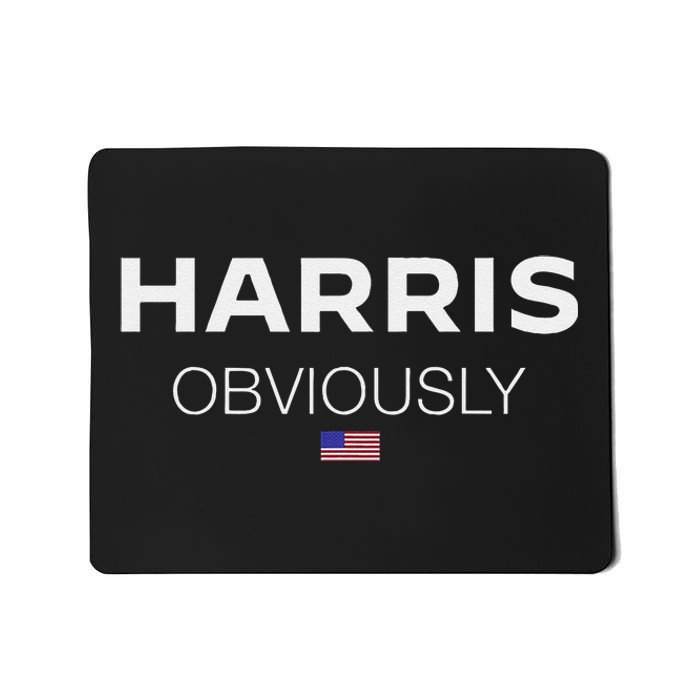 Harris Obviously Usa Flag Kamala Harris For President 2024 Mousepad