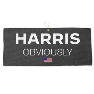 Harris Obviously Usa Flag Kamala Harris For President 2024 Large Microfiber Waffle Golf Towel