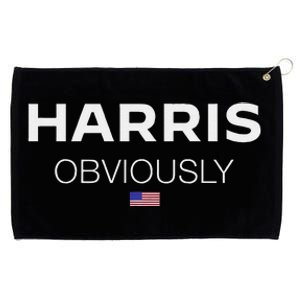 Harris Obviously Usa Flag Kamala Harris For President 2024 Grommeted Golf Towel