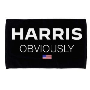 Harris Obviously Usa Flag Kamala Harris For President 2024 Microfiber Hand Towel