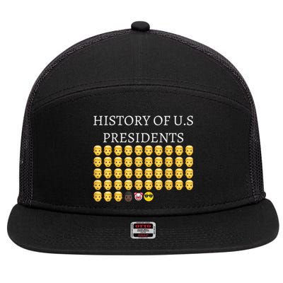 History Of U.S Presidents 46th Cool President 7 Panel Mesh Trucker Snapback Hat