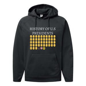 History Of U.S Presidents 46th Cool President Performance Fleece Hoodie