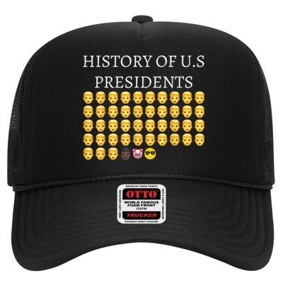 History Of U.S Presidents 46th Cool President High Crown Mesh Back Trucker Hat