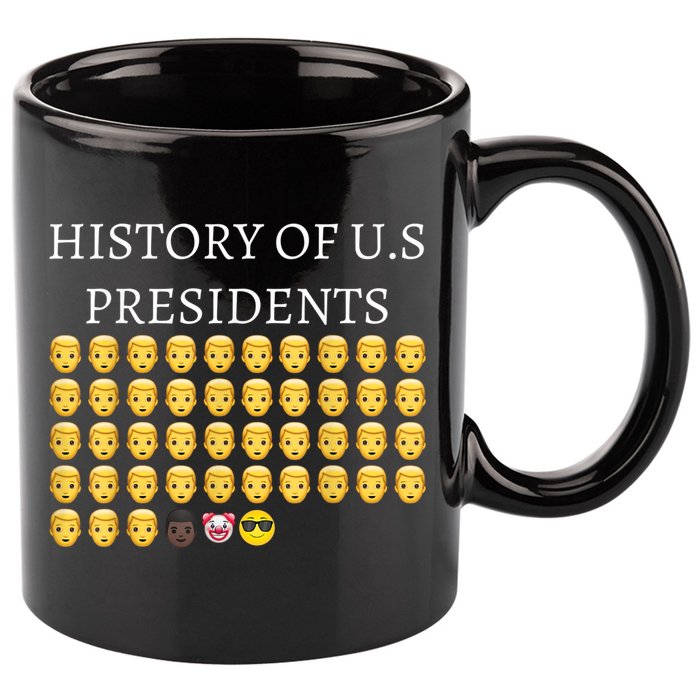 History Of U.S Presidents 46th Cool President 11oz C Handle Ceramic Mug