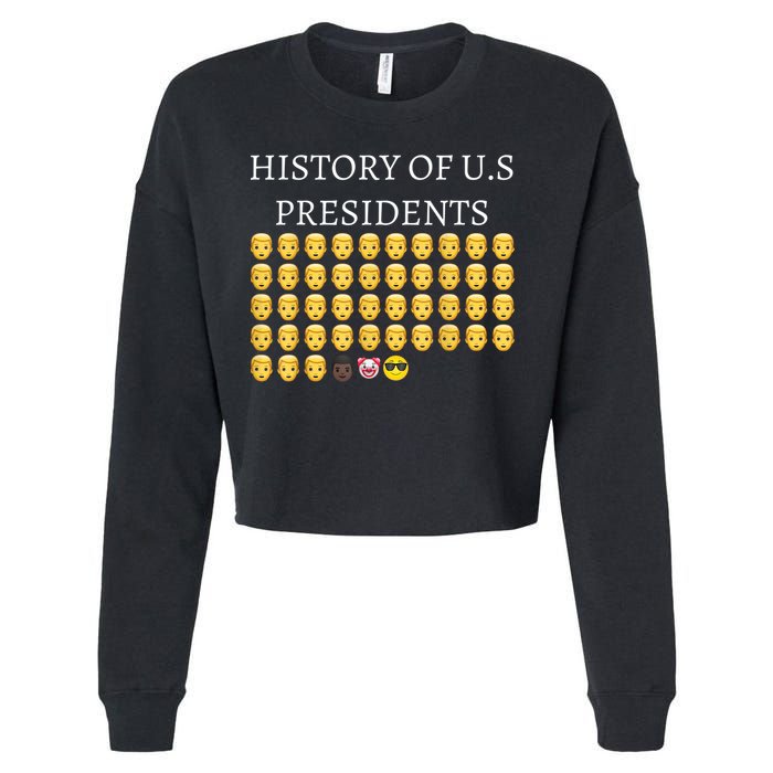 History Of U.S Presidents 46th Cool President Cropped Pullover Crew