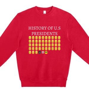 History Of U.S Presidents 46th Cool President Premium Crewneck Sweatshirt