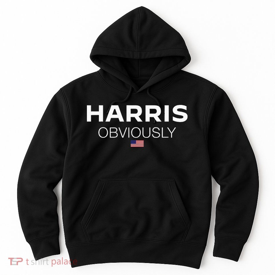 Harris Obviously Usa Flag Kamala Harris For President 2024 Hoodie
