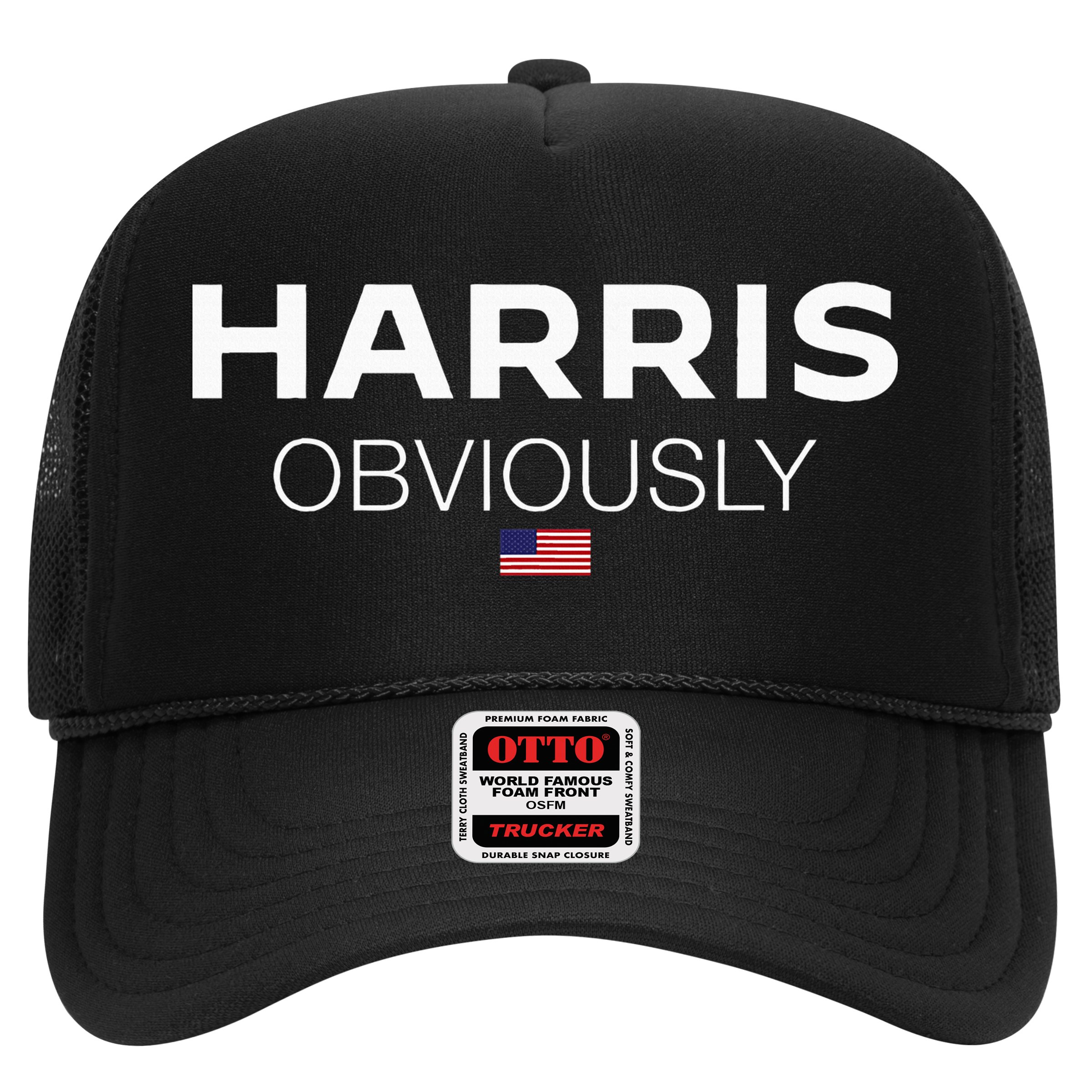 Harris Obviously Usa Flag Kamala Harris For President 2024 Hat