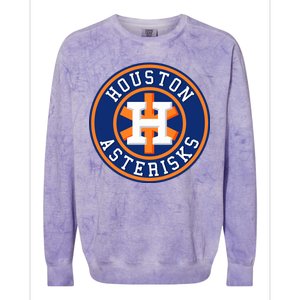 Houston Asterisks Baseball Cheated In 2017 Colorblast Crewneck Sweatshirt