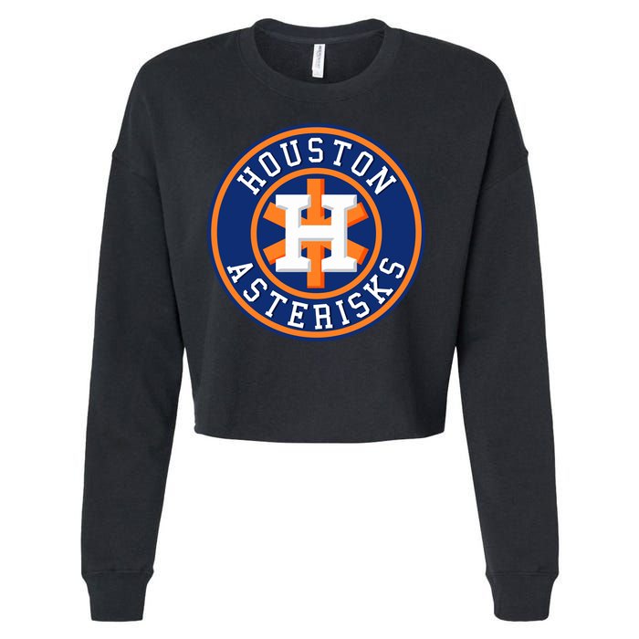 Houston Asterisks Baseball Cheated In 2017 Cropped Pullover Crew