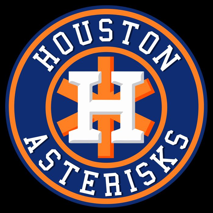 Houston Asterisks Baseball Cheated In 2017 Cropped Pullover Crew