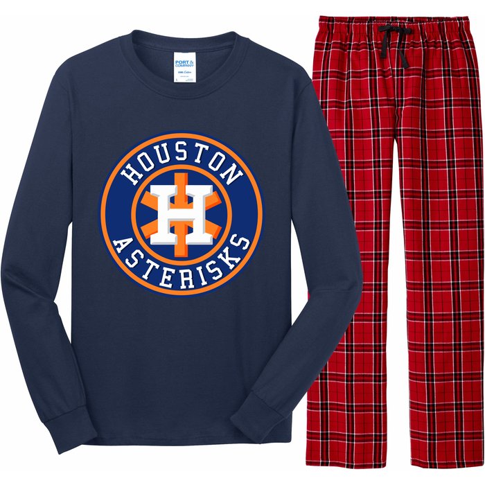 Houston Asterisks Baseball Cheated In 2017 Long Sleeve Pajama Set