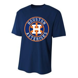 Houston Asterisks Baseball Cheated In 2017 Performance Sprint T-Shirt