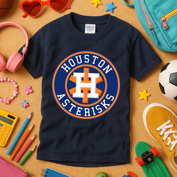Houston Asterisks Baseball Cheated In 2017 Kids T-Shirt
