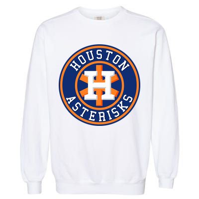 Houston Asterisks Baseball Cheated In 2017 Garment-Dyed Sweatshirt