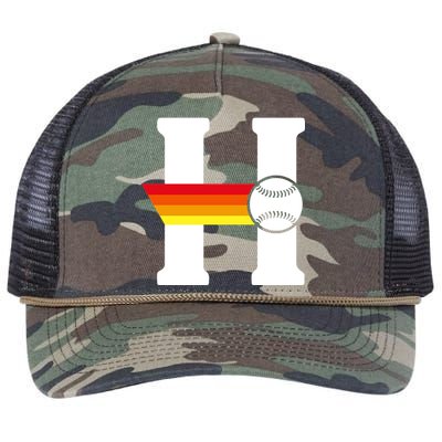 Houston Baseball H Retro Rope Trucker Hat Cap