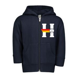 Houston Baseball H Toddler Zip Fleece Hoodie