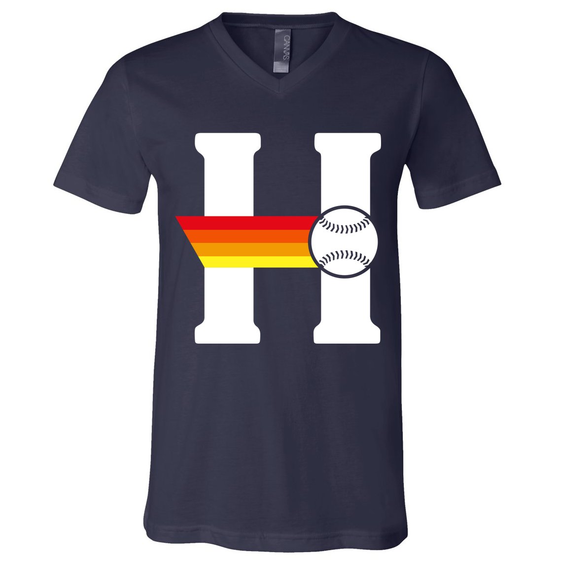 Houston Baseball H V-Neck T-Shirt