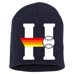 Houston Baseball H Short Acrylic Beanie