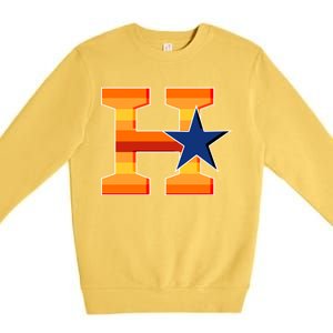 Houston Baseball H Star Logo Premium Crewneck Sweatshirt