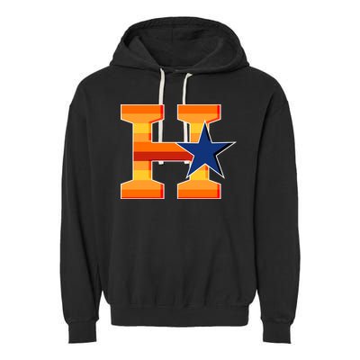 Houston Baseball H Star Logo Garment-Dyed Fleece Hoodie