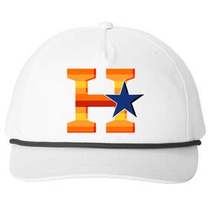 Houston Baseball H Star Logo Snapback Five-Panel Rope Hat