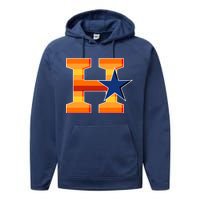 Houston Baseball H Star Logo Performance Fleece Hoodie