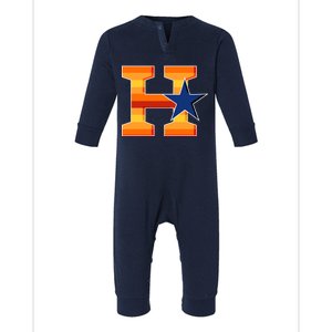 Houston Baseball H Star Logo Infant Fleece One Piece