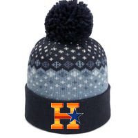 Houston Baseball H Star Logo The Baniff Cuffed Pom Beanie