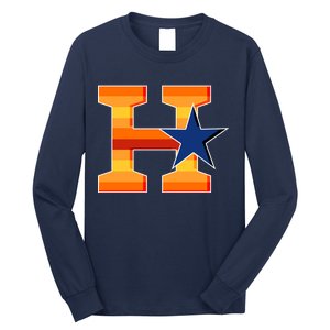 Houston Baseball H Star Logo Long Sleeve Shirt