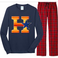 Houston Baseball H Star Logo Long Sleeve Pajama Set