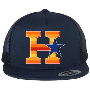 Houston Baseball H Star Logo Flat Bill Trucker Hat