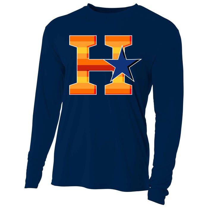 Houston Baseball H Star Logo Cooling Performance Long Sleeve Crew