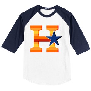 Houston Baseball H Star Logo Baseball Sleeve Shirt