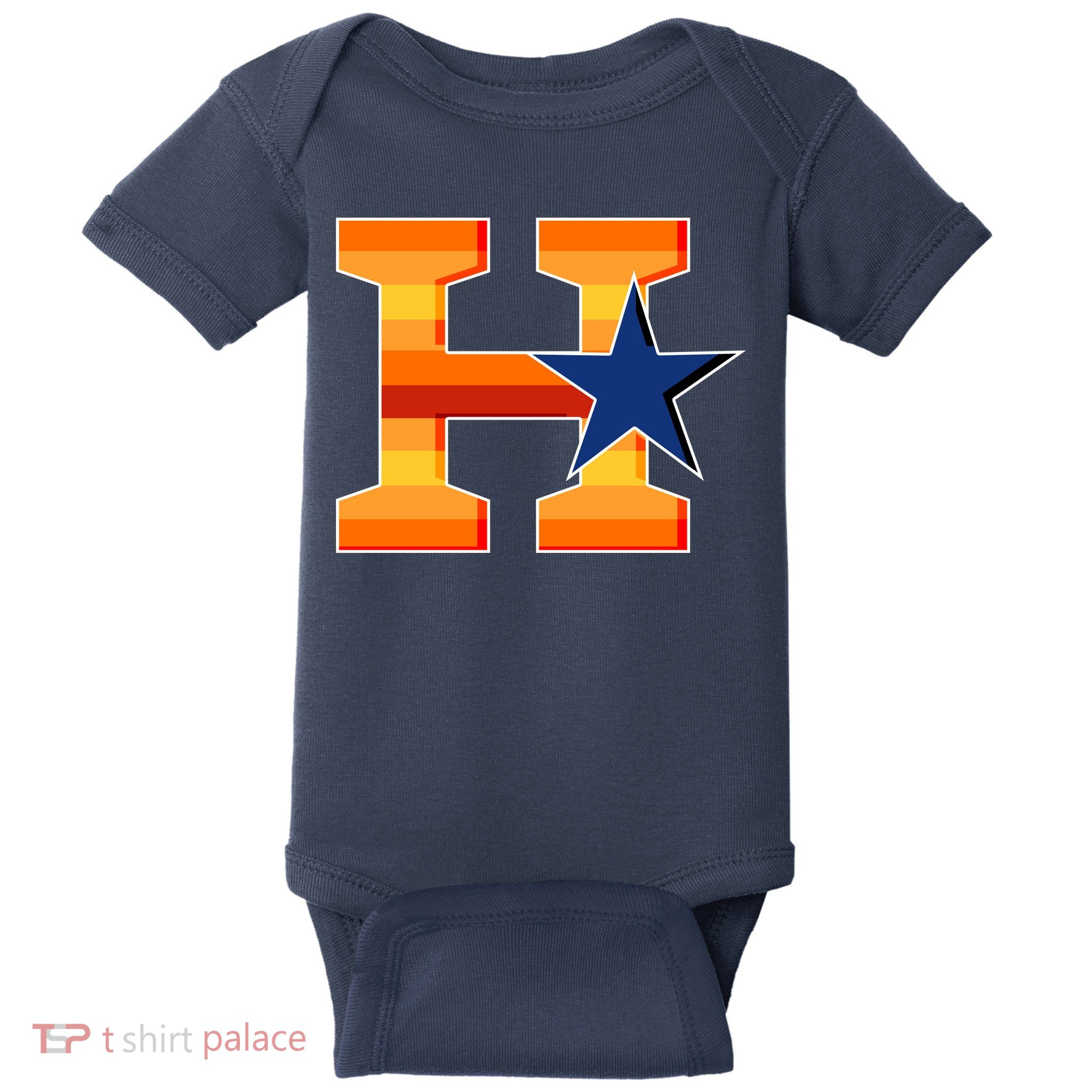 Houston Baseball H Star Logo Baby Bodysuit
