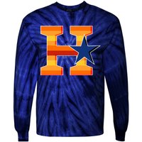 Houston Baseball H Star Logo Tie-Dye Long Sleeve Shirt