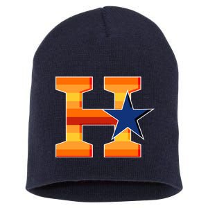 Houston Baseball H Star Logo Short Acrylic Beanie