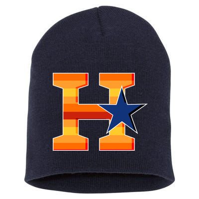 Houston Baseball H Star Logo Short Acrylic Beanie