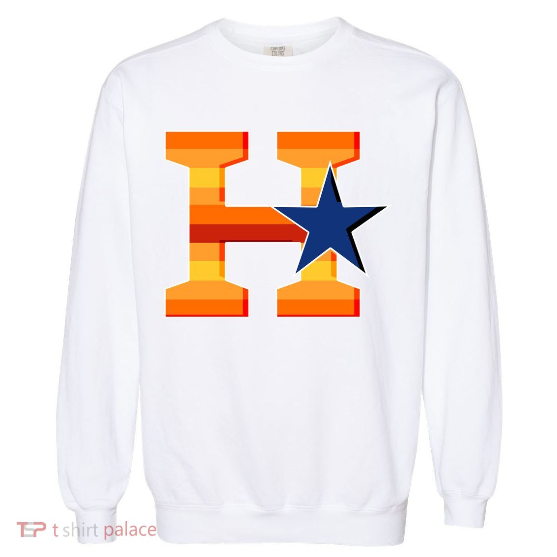 Houston Baseball H Star Logo Garment-Dyed Sweatshirt