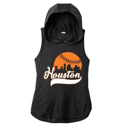 Houston Baseball Team City Ladies PosiCharge Tri-Blend Wicking Draft Hoodie Tank