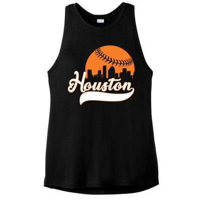 Houston Baseball Team City Ladies PosiCharge Tri-Blend Wicking Tank